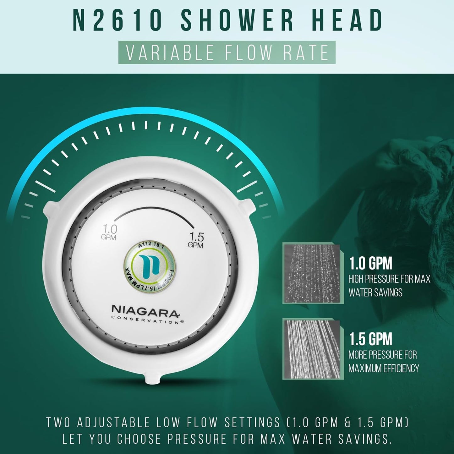 EcoPulse Water-Saving Shower Head
