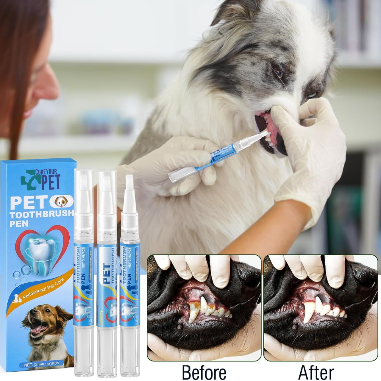 Cure Your Pet Toothbrush Pen