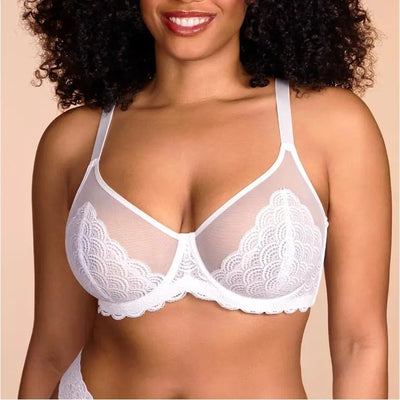 Mermaid Scales Lace Plus Size Minimizer Bra