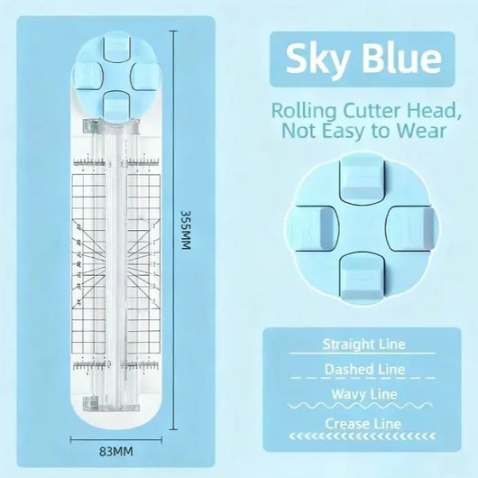 4-in-1 Paper Cutter & Trimmer for Straight, Wave,Perforated & Creasing