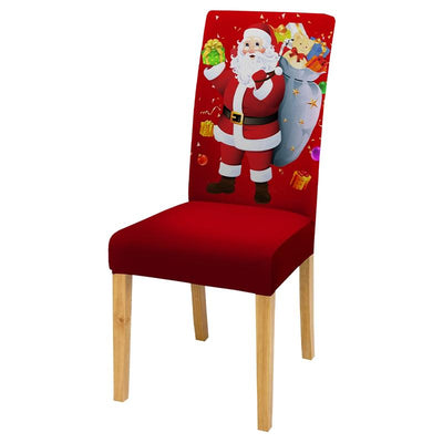 Christmas Santa Print Chair Covers (6 Pack)