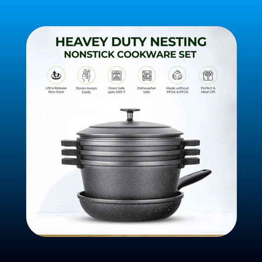 Nesting Nonstick Cookware Set (6 Piece)