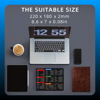Large Size Mouse Pad With Creative Office Shortcuts