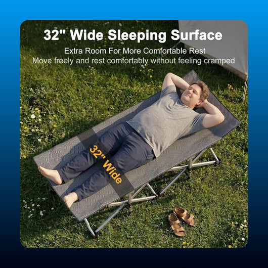 Folding Camping Cot with Mattress