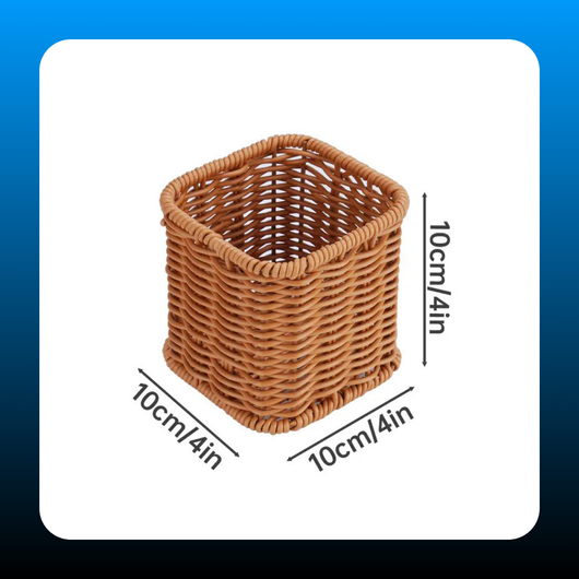 Rattan Style Bedside Remote Control Holder