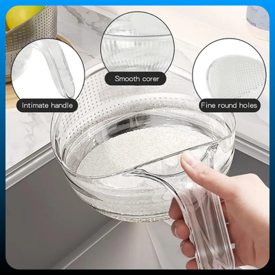 Multifunctional Rice Strainer with Handle