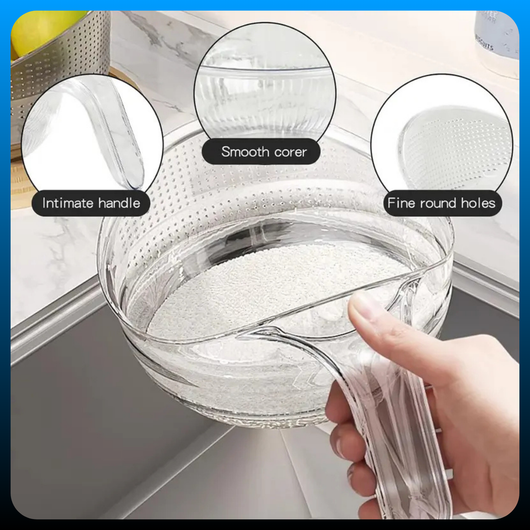 Multifunctional Rice Strainer with Handle