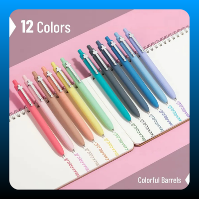 Retractable Cute Gel Pens for Journaling (12 Pack)