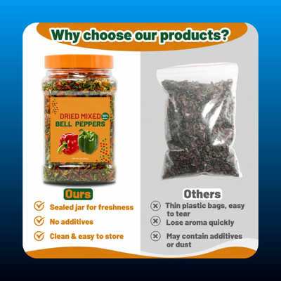 Dried Red & Green Bell Pepper Flakes Mix