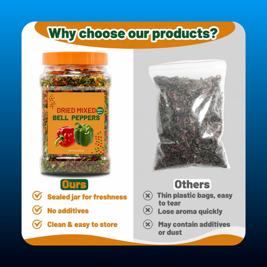 Dried Red & Green Bell Pepper Flakes Mix