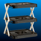Black 3-Tier Foldable Kitchen Countertop Shelf