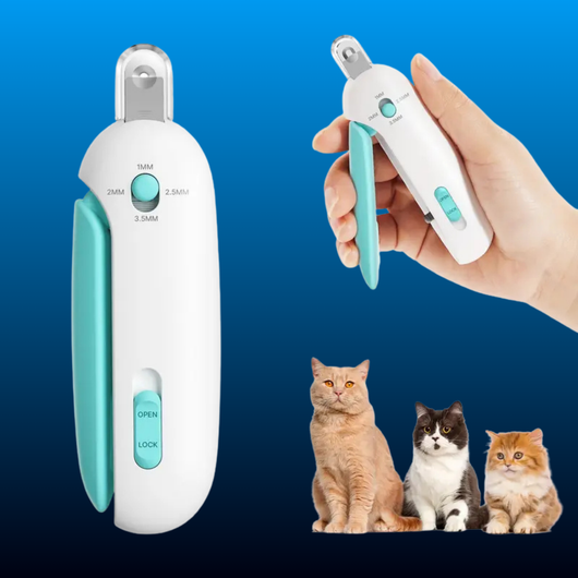 Cat Nail Clipper with Adjustable Trim Guard and Hidden File