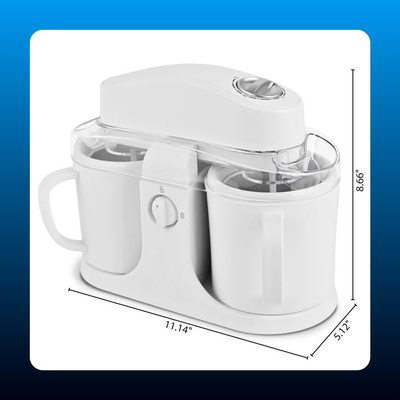 Ice Cream Maker Machine for Home Use with Two Ice Cream Bowls