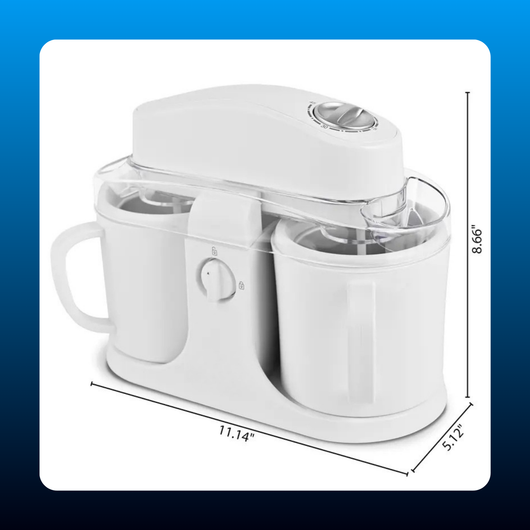 Ice Cream Maker Machine for Home Use with Two Ice Cream Bowls