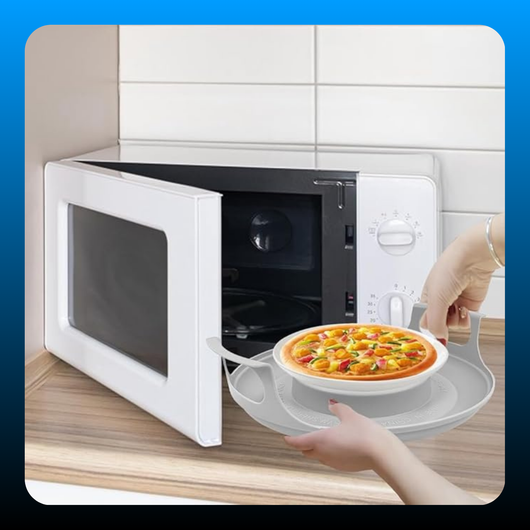 No Burn Microwave Bowl Holder Tray with Handles