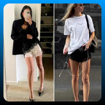 Satin Silk Lace Summer Shorts