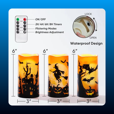 Halloween Flameless LED Candles (3 Pack)