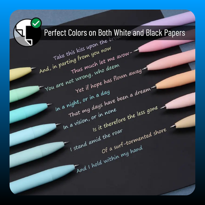 Retractable Cute Gel Pens for Journaling (12 Pack)