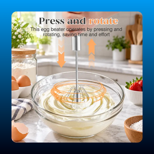 Hand-Push Spinning Whisk