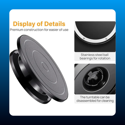 11-Inch Food-Grade Plastic Rotating Turntable Sculpting Wheel with Concentric Rings