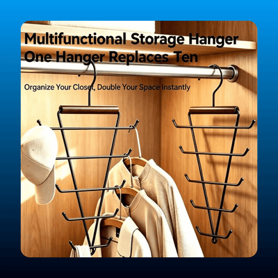 Wooden V-Shape Multi Hook Hanger
