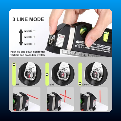Multipurpose Laser Level with Tape Measure