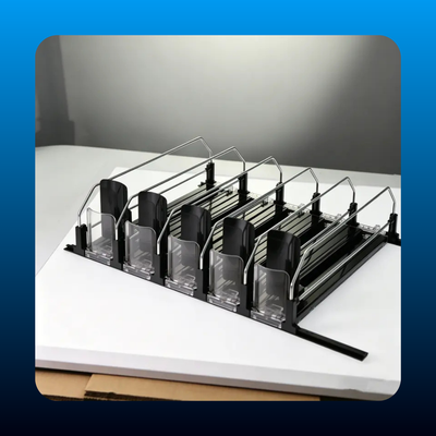 Dual Rod Refrigerator Beverage Storage Rack Organiser