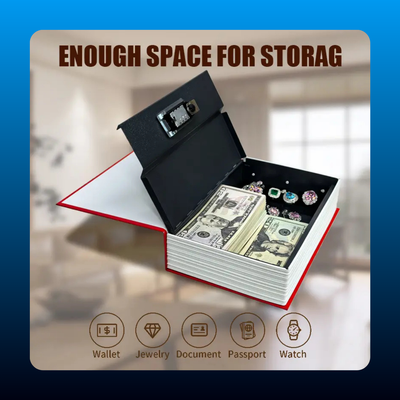 Hidden Book Safe with Combination Lock
