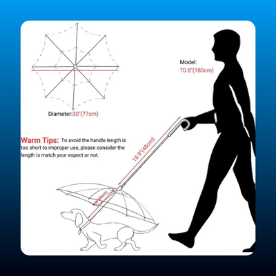 Pet Umbrella with Built-In Leash