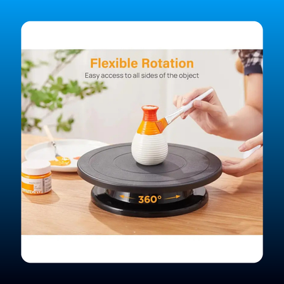 11-Inch Food-Grade Plastic Rotating Turntable Sculpting Wheel with Concentric Rings