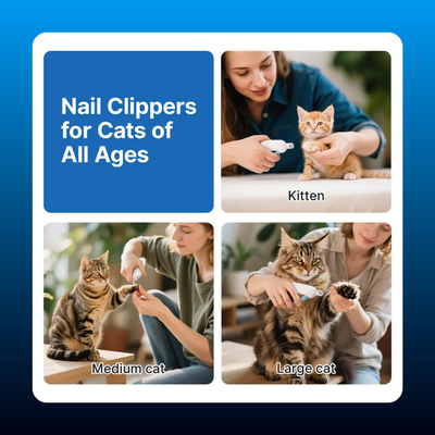 Cat Nail Clipper with Adjustable Trim Guard and Hidden File