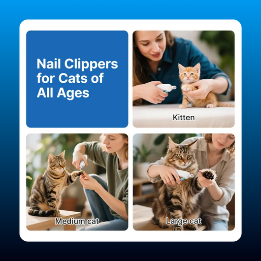 Cat Nail Clipper with Adjustable Trim Guard and Hidden File