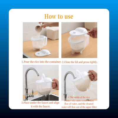 Rice Washing Strainer Bowl