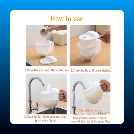 Rice Washing Strainer Bowl