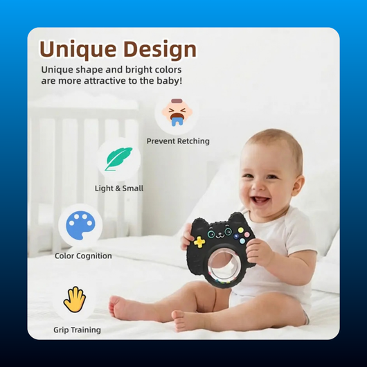 Cat-Shaped Silicone Baby Teether