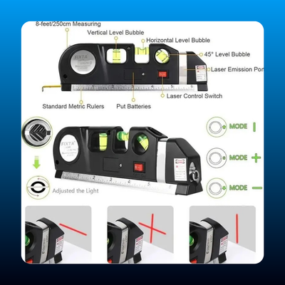 Multipurpose Laser Level with Tape Measure