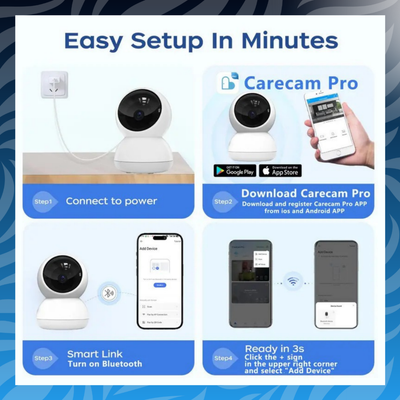360° AI Pan-Tilt Smart Monitor Security Cam