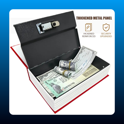 Hidden Book Safe with Combination Lock