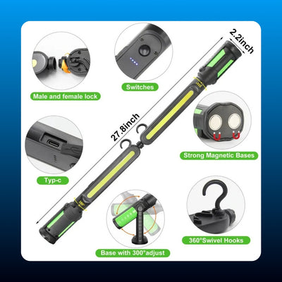 Rechargeable Magnetic LED Work Light Bar