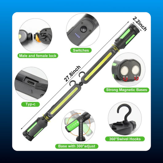 Rechargeable Magnetic LED Work Light Bar