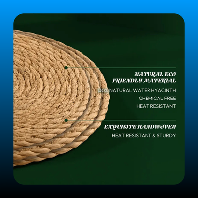 Set of 12 Round Woven Placemats Plate Chargers