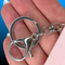 Large Easy-Open Clasp Keychain with Slip-On Keyring