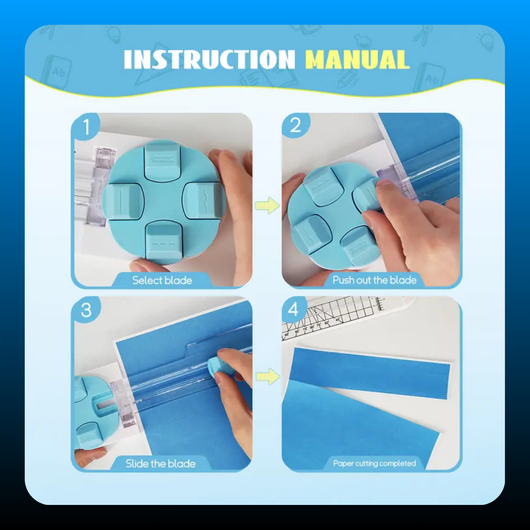 4-in-1 Paper Cutter & Trimmer for Straight, Wave,Perforated & Creasing