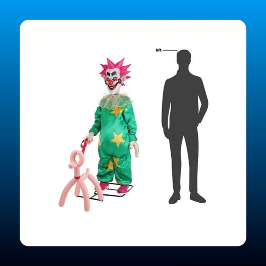 Animated Spiked Hair Clown Prop