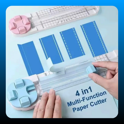 4-in-1 Paper Cutter & Trimmer for Straight, Wave,Perforated & Creasing