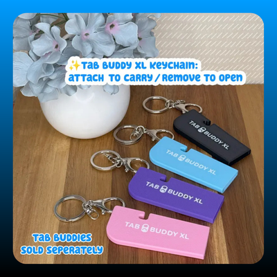 Large Easy-Open Clasp Keychain with Slip-On Keyring