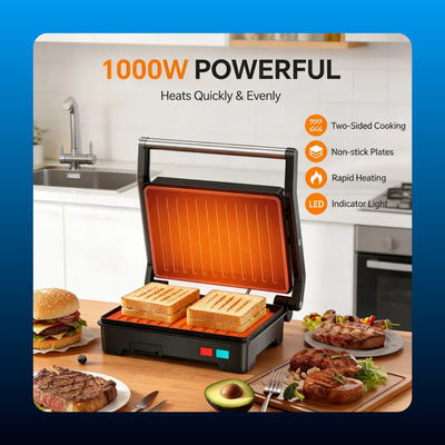3-in-1 Electric Grill and Panini Press