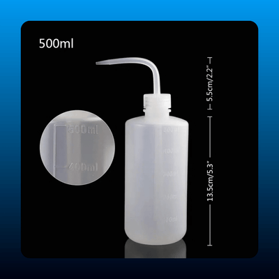 Plastic Safety Wash Bottles (6 Pack, 500ml)