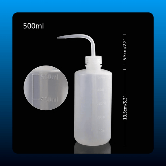 Plastic Safety Wash Bottles (6 Pack, 500ml)