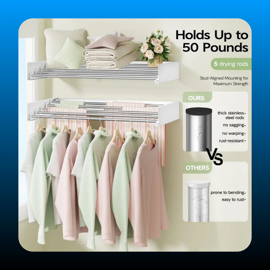 Foldable Wall Mounted Clothes Drying Rack